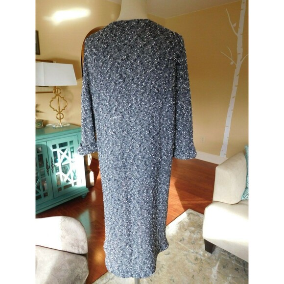 DOLAN Left Coast Collection Blue/White "Oak Street Duster" Long Sweater SZ XS - Picture 5 of 7